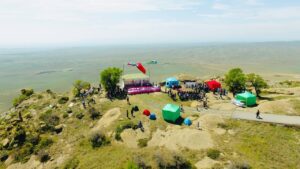 On April 18, 2024, an event was organized in the territory of the "Keshikchidagh" State Historical-Cultural Reserve in connection with the declaration of "April 18 International Monuments and Historical Places Day" and 2024 in the Republic of Azerbaijan as the "Year of Solidarity for the Green World".