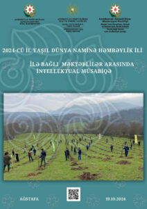 On October 19, 2024, with the support of the State Service of Cultural Heritage Conservation, Development and Rehabilitation  under the Ministry of Culture of the Republic of Azerbaijan, the Aghstafa District Executive Authority, the Education Sector of the Gazakh-Tovuz Regional Education Department for the Aghstafa district, and "Keshikchidagh" State Historical-Cultural Reserve in contrast to the traditional form, an intellectual competition was held with the participation of the students of Aghstafa regional educational institutions and their parents regarding the 2024 "Year of Solidarity for a Green World".