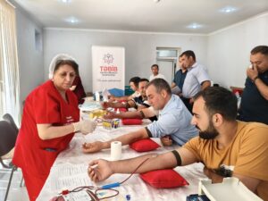 Ağstafa şəhərində qan xəstəliklərindən əziyyət çəkən uşaqlar üçün növbəti qanvermə aksiyası həyata keçirilmişdir.