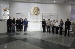 The leadership and staff of the “Keshikchidagh” State Historical-Cultural Reserve visited the Heydar Aliyev Center of Agstafa district on the occasion of the Memorial Day of National Leader Heydar Aliyev.